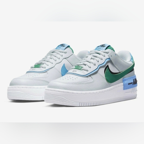 Nike Air Force 1 Shadow Photon Dust Malachite-Black Y2K Sneakers - 6.5 US WMNS - Picture 2 of 9